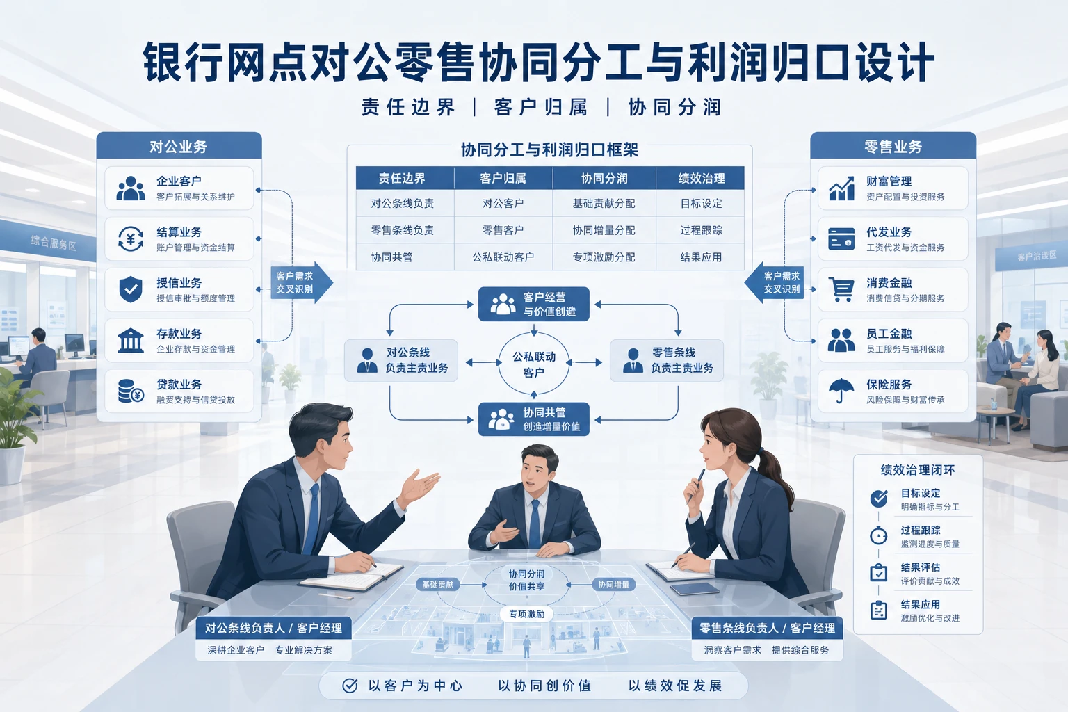 2026年银行网点对公零售协同下的分工与利润归口设计