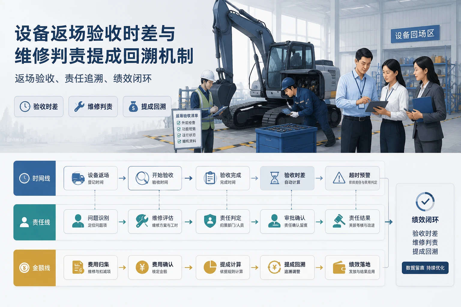 设备返场验收时差与维修判责提成回溯机制设计（2026年版）