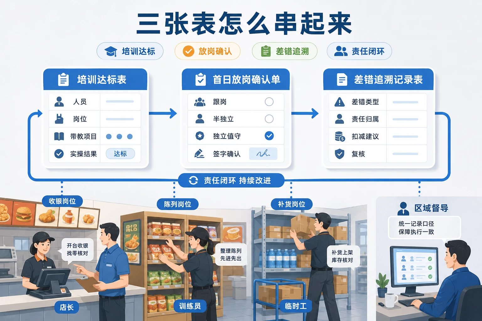 连锁餐饮临时工放岗确认与差错追溯表模板（2026年版）