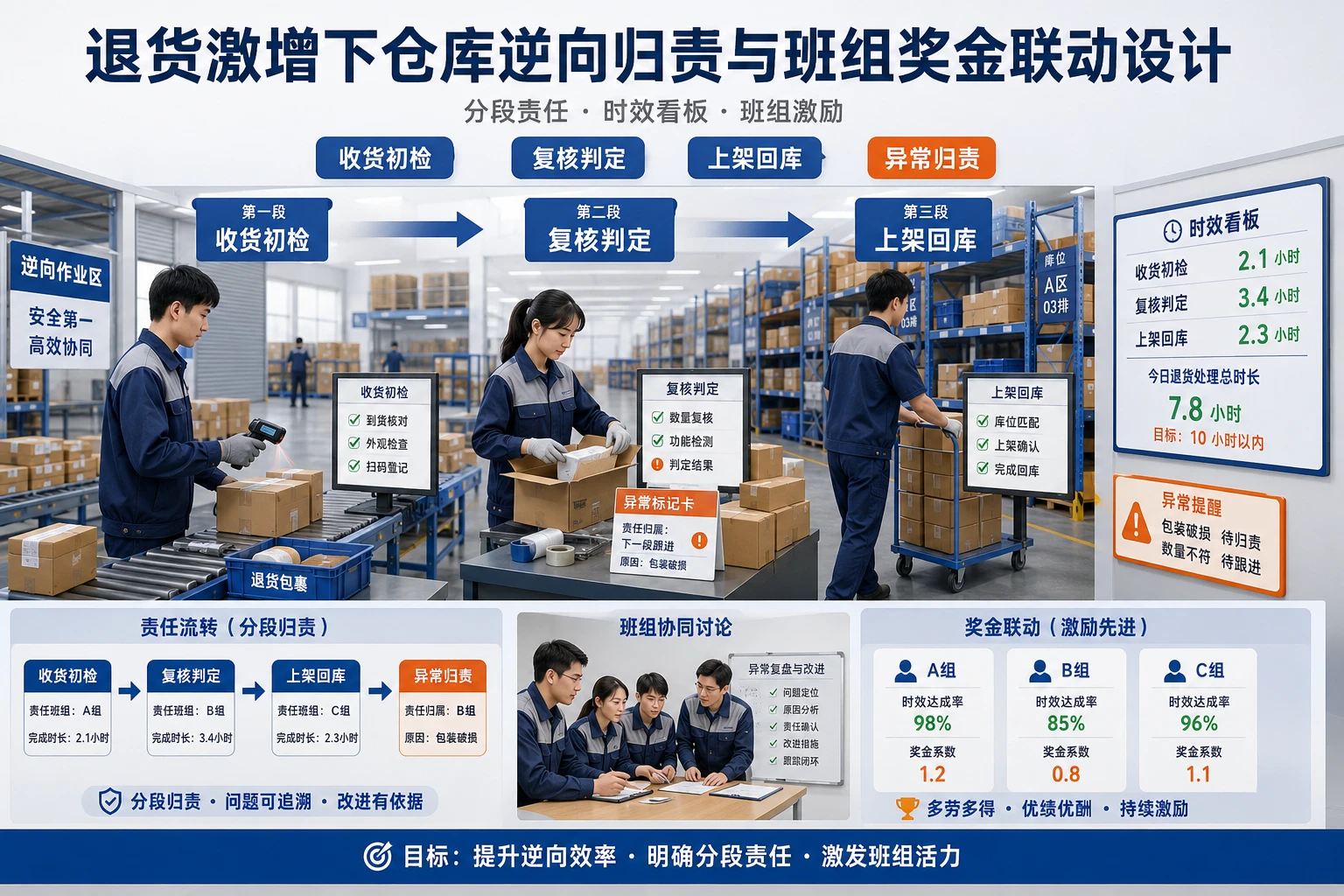 退货激增下仓库逆向归责与班组奖金联动设计（2026年版）