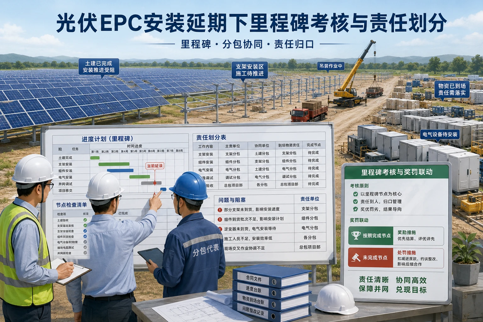 光伏EPC安装延期下里程碑考核与责任划分实战（2026年版）
