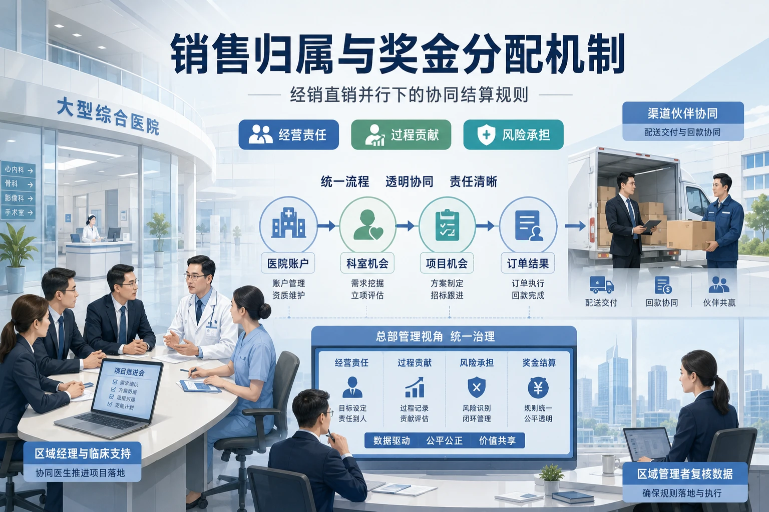 医疗器械同院经销直销并行下的销售归属与奖金分配机制