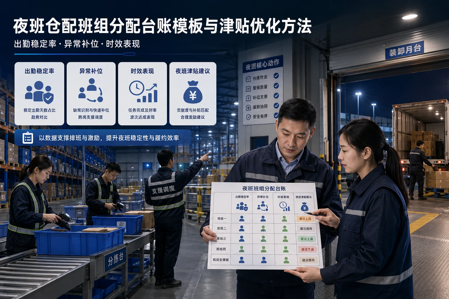 夜班仓配班组分配台账模板与津贴优化方法(2026年版)