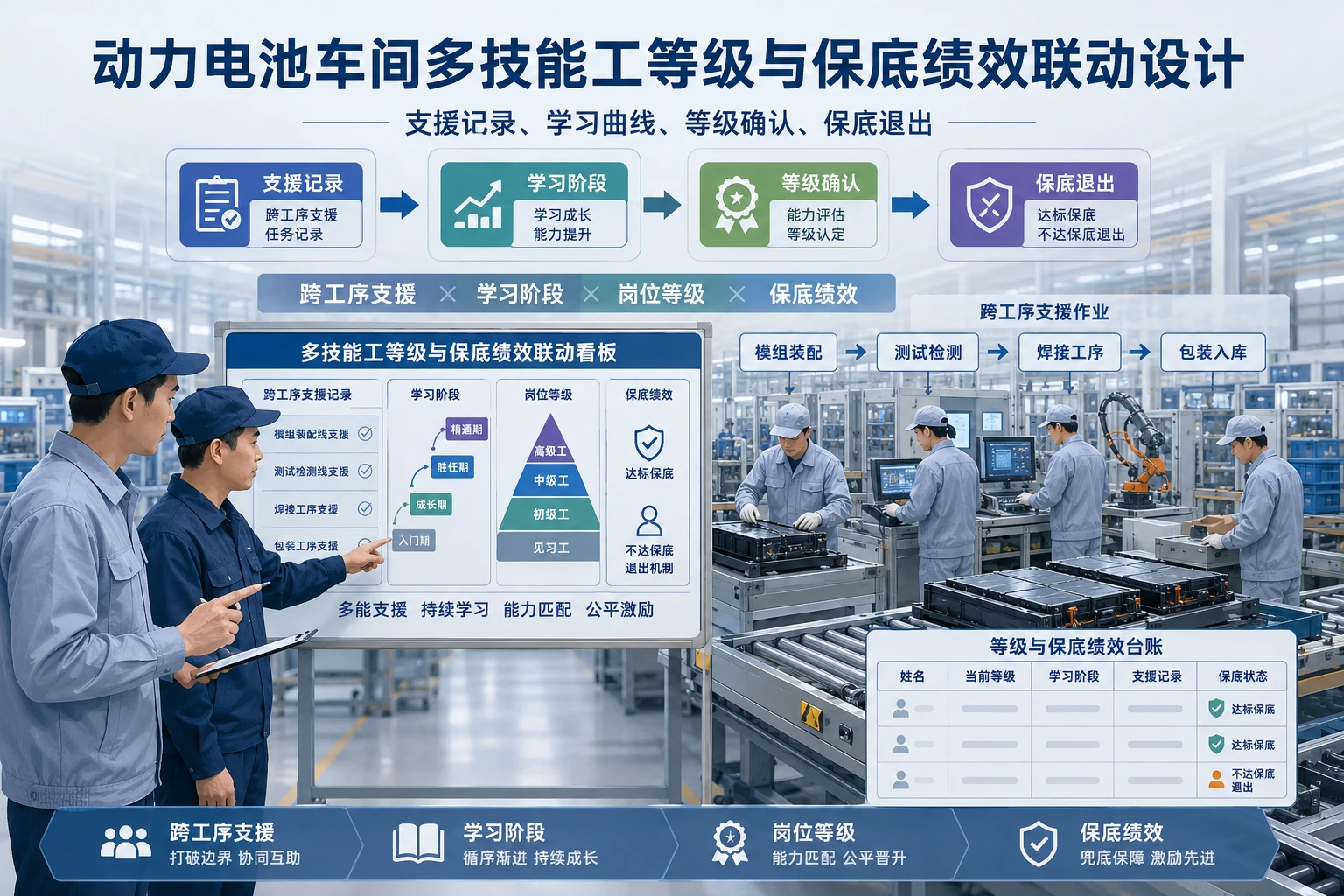 动力电池车间多技能工等级与保底绩效联动设计（2026年版）