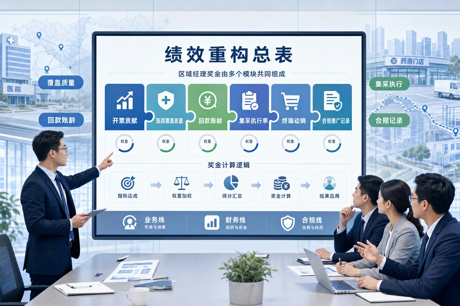 医药商业区域经理奖金重构：覆盖回款合规三维联动设计