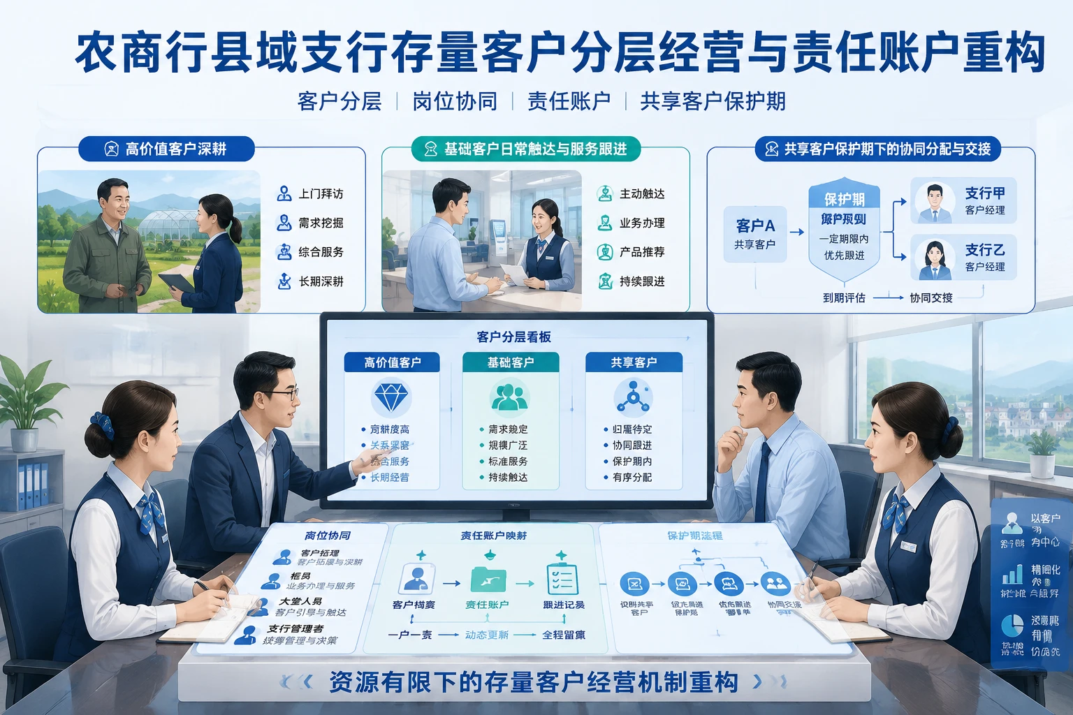 农商行县域支行存量客户分层经营与责任账户重构