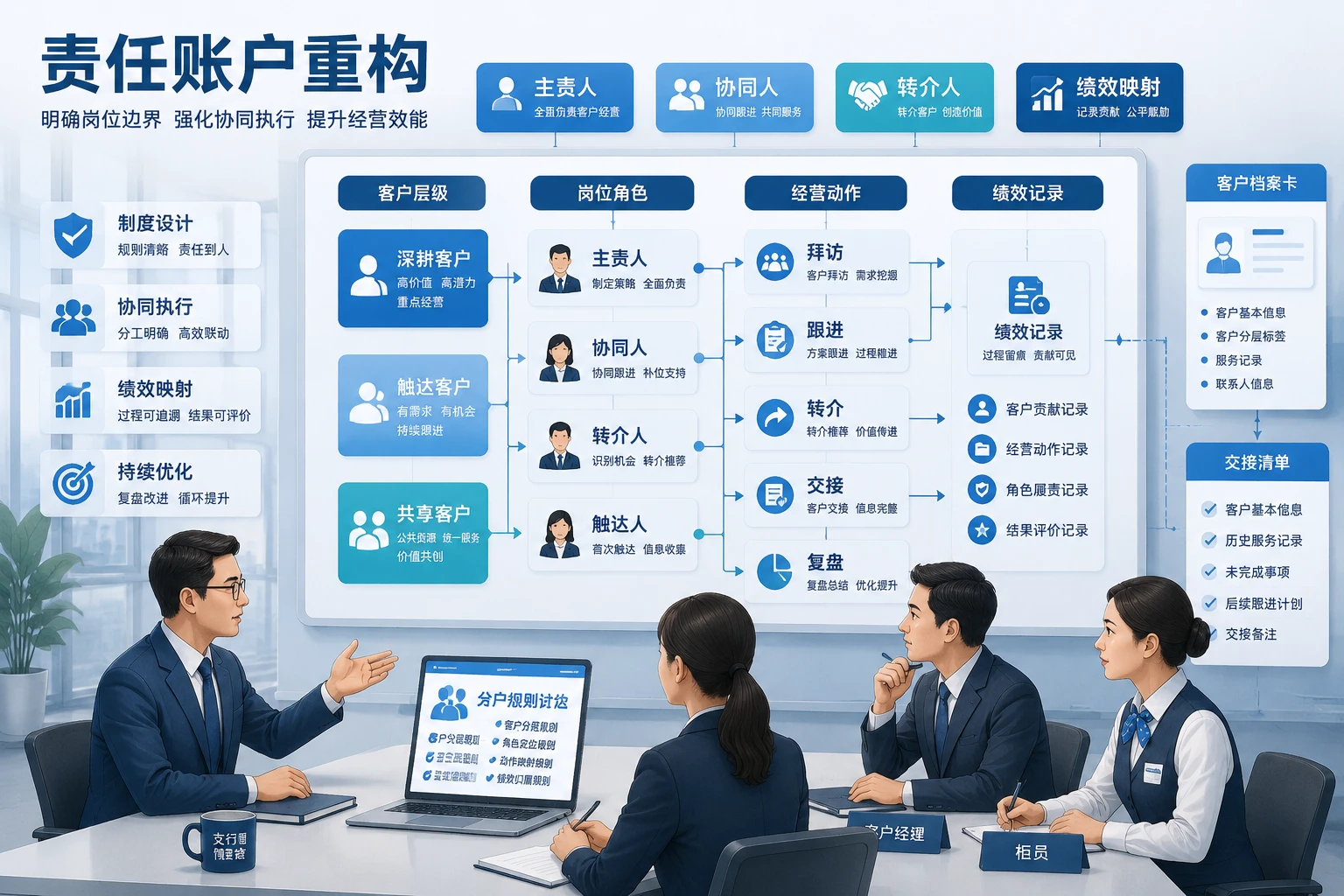 农商行县域支行存量客户分层经营与责任账户重构