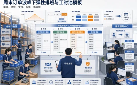 2026年周末订单波峰弹性排班与工时池表模板：跨岗支援记录和效率折算指南