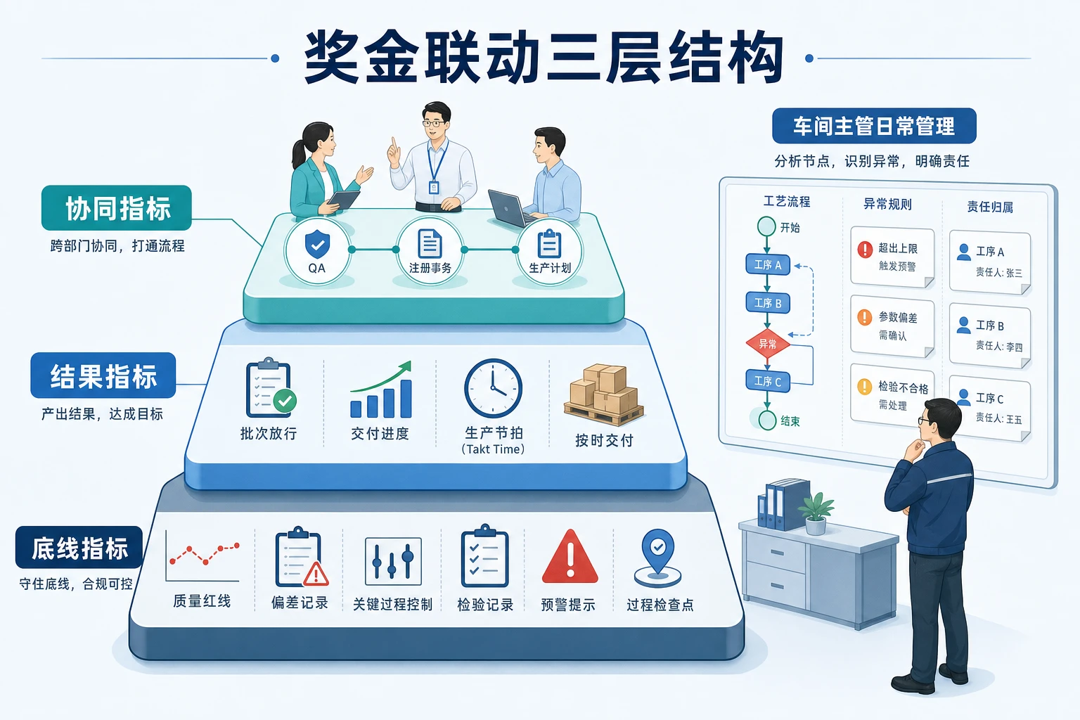 2026年医疗器械量产初期车间主管奖金联动设计方法