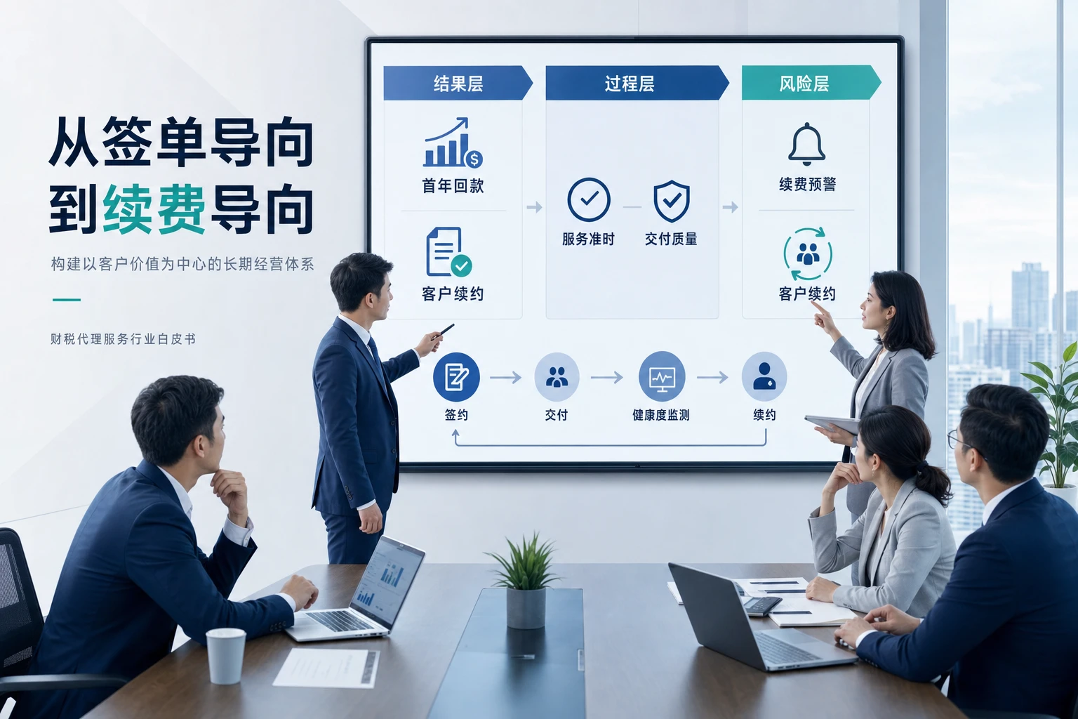财税代理顾问绩效如何平衡回款交付与续费预警