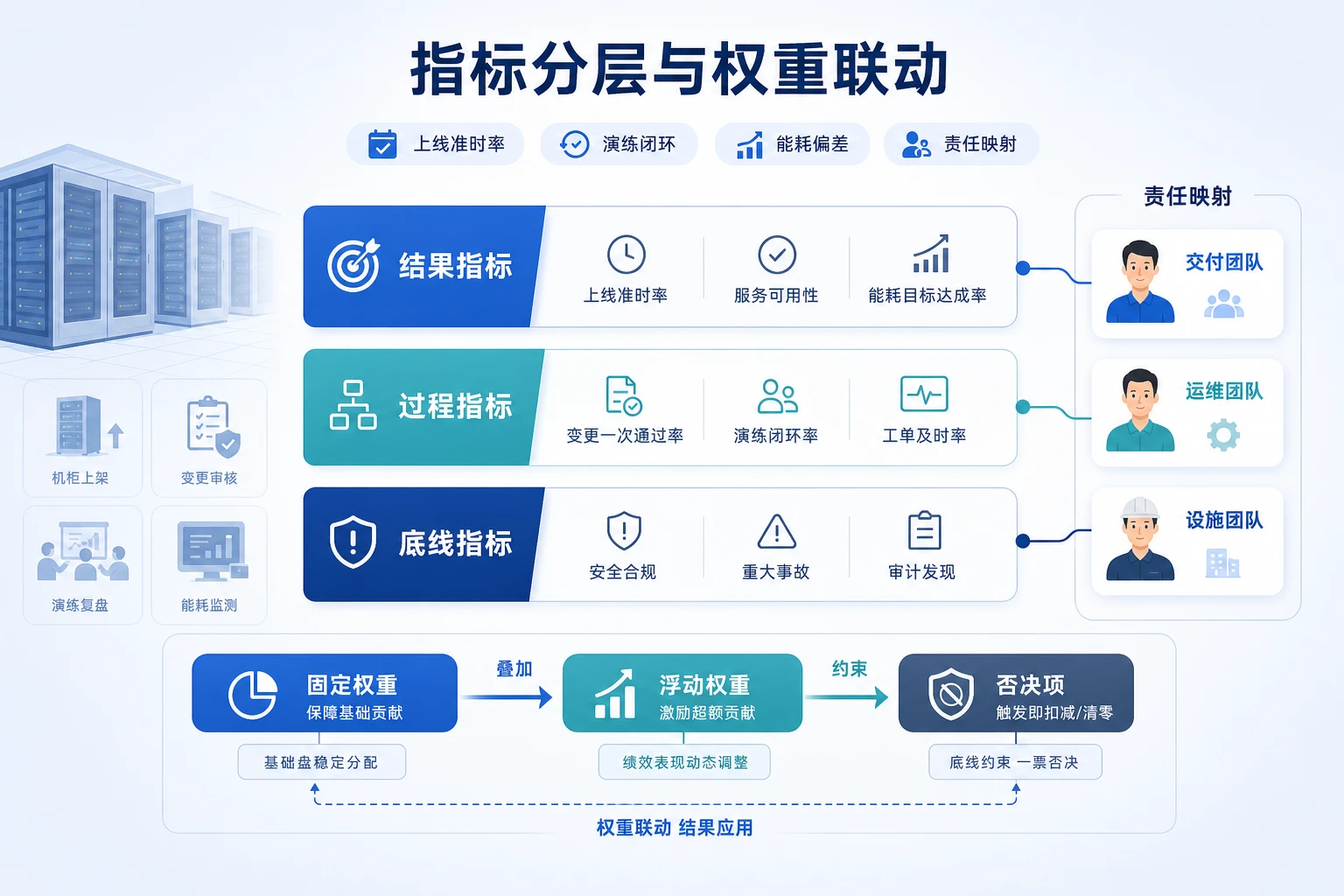 机柜上架密集期数据中心奖金池拆分与联动考核框架（2026年版）