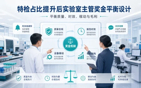 特检占比提升后，实验室主管奖金怎么设计：平衡危急值通报、设备稼动与毛利结构