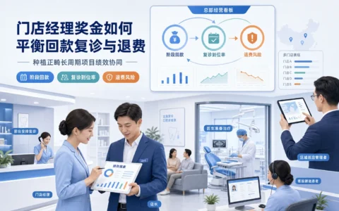 连锁口腔门店经理奖金设计：如何平衡阶段回款、复诊到位率与退费风险