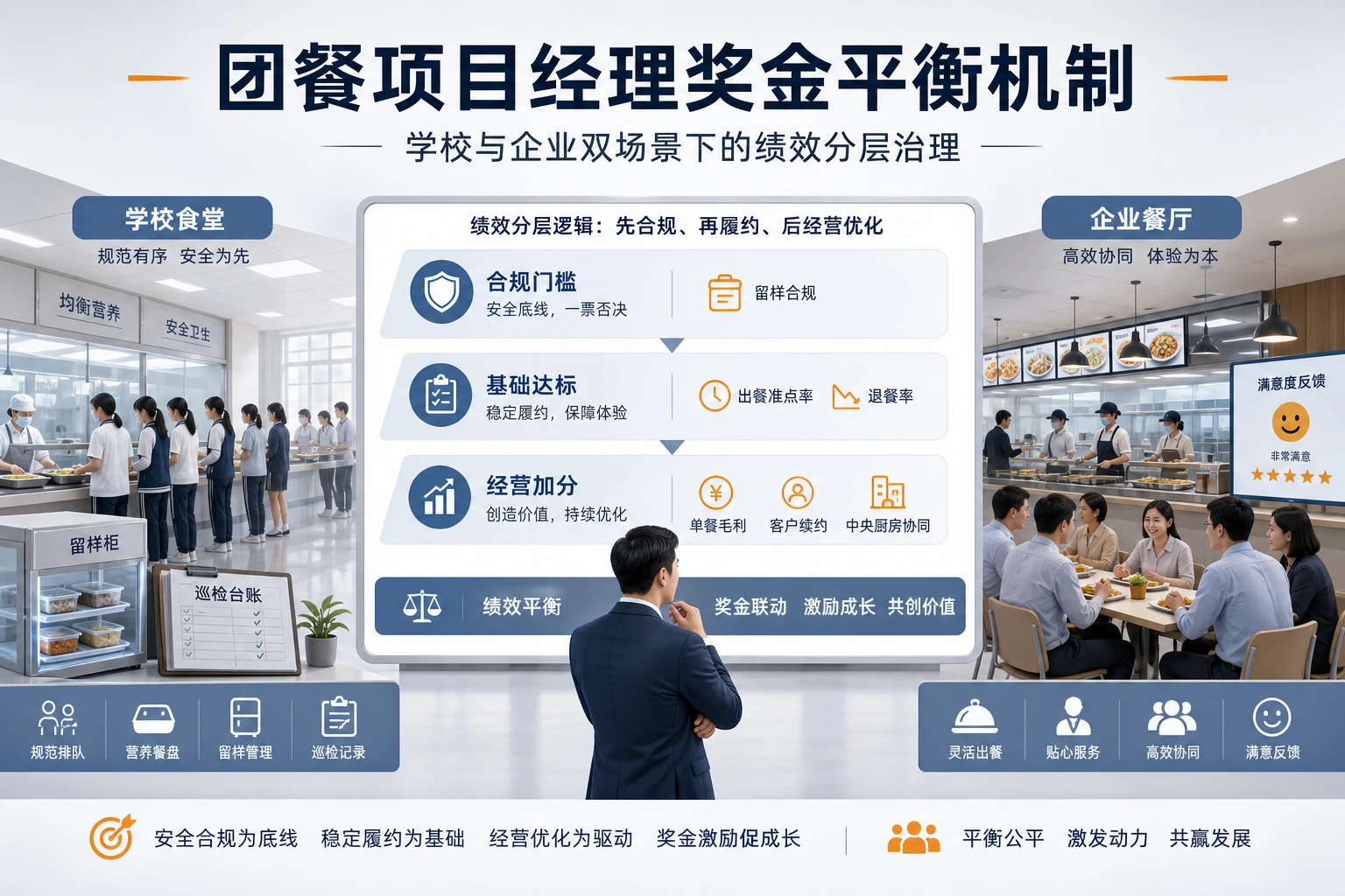 学校与企业双场景下团餐项目经理奖金平衡机制（2026年版）