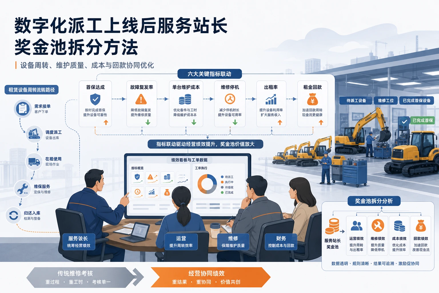 数字化派工上线后服务站长奖金池拆分方法（2026年版）