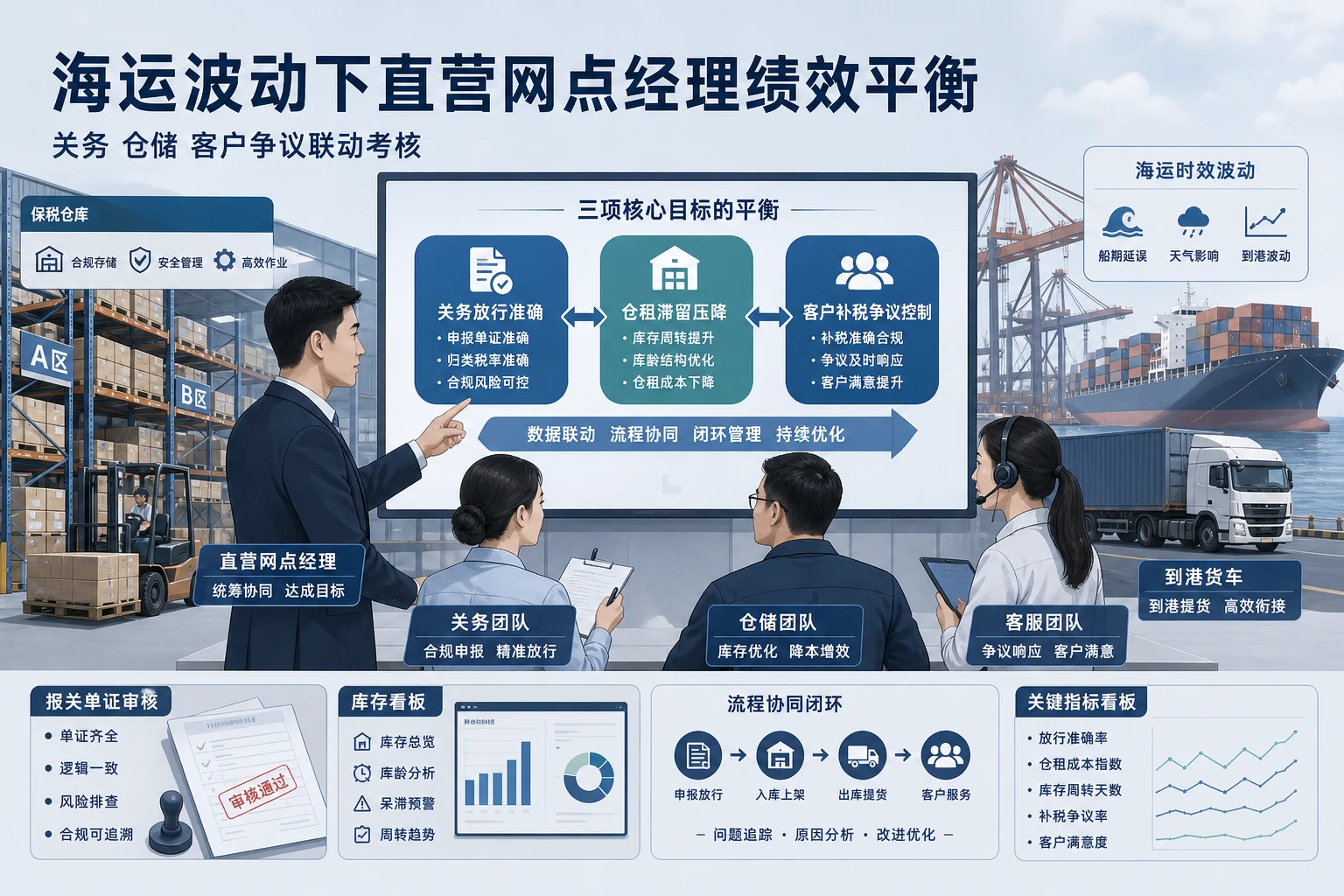 海运波动下直营网点经理绩效平衡放行滞留与补税争议（2026年版）