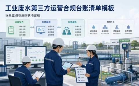 2026年工业废水第三方运营合规台账清单模板：设备保养、在线监测有效率与应急演练记录