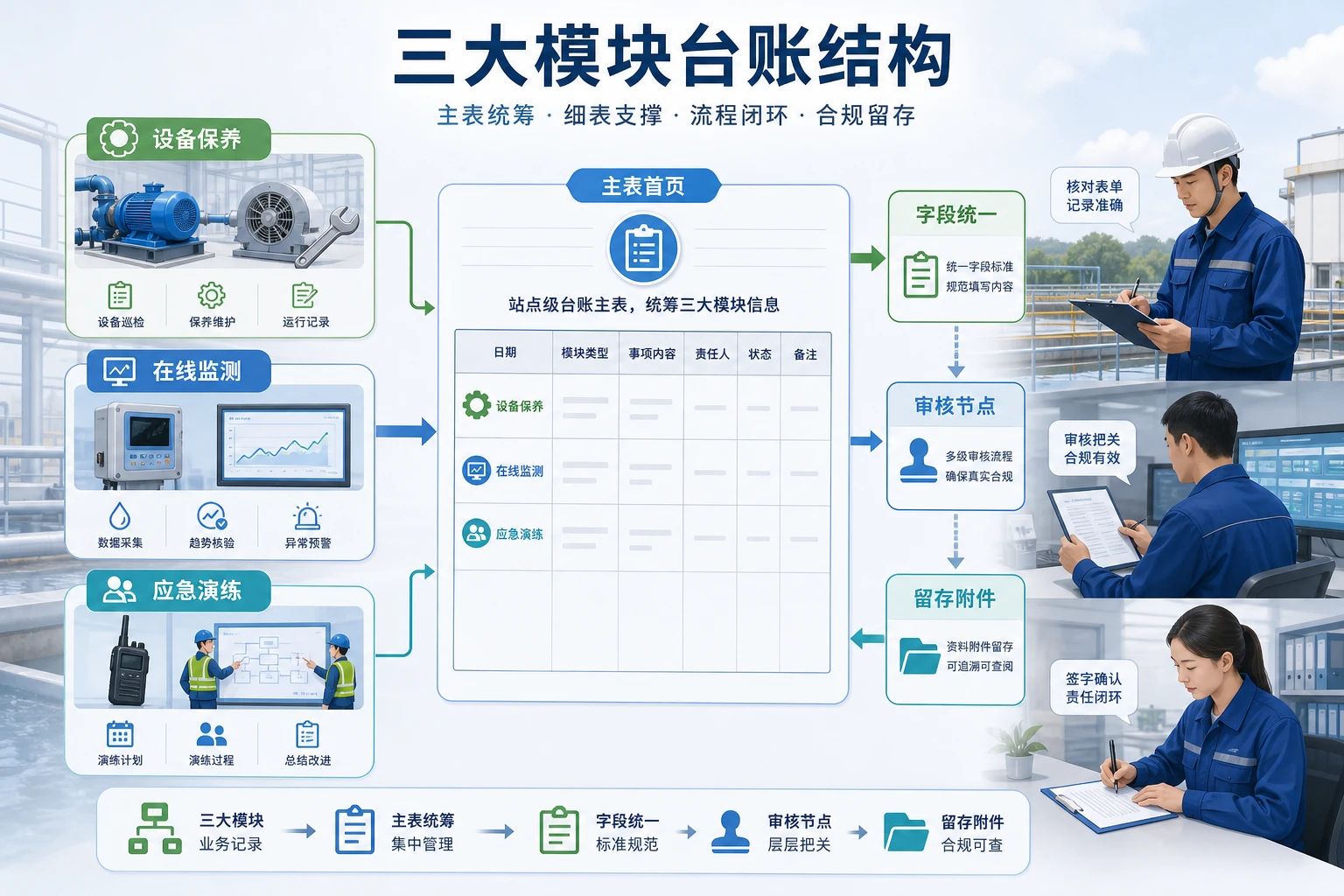 2026年工业废水第三方运营合规台账清单模板：保养监测与演练