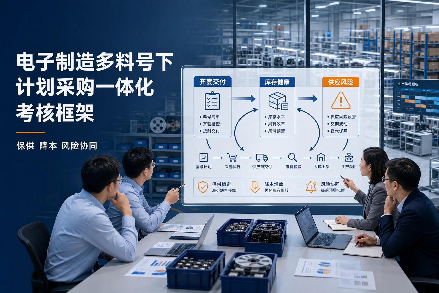 电子制造多料号下计划采购一体化考核框架