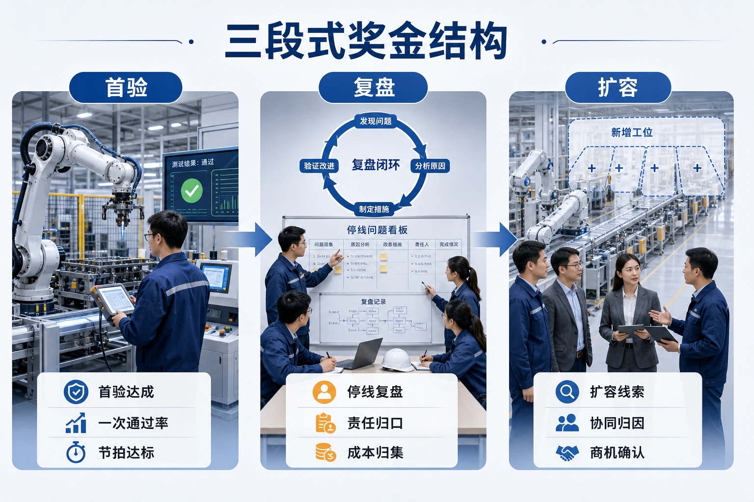 机器人产线改造交付奖金如何挂钩首验复盘与扩容