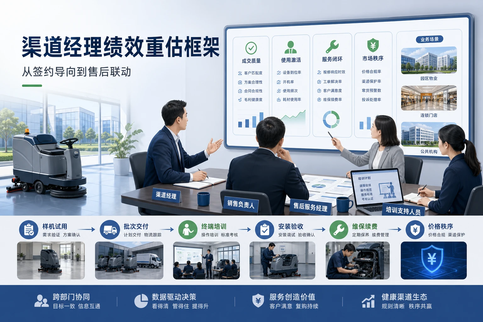 2026年商用洗地机框架单增长下渠道经理绩效重估框架