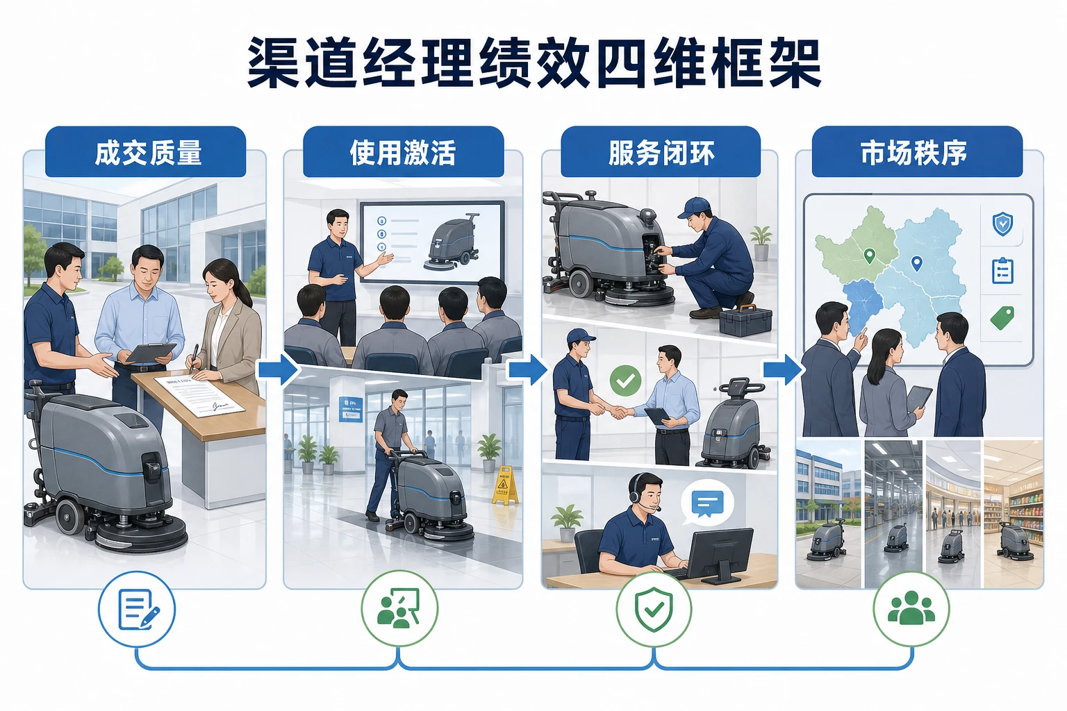 2026年商用洗地机框架单增长下渠道经理绩效重估框架