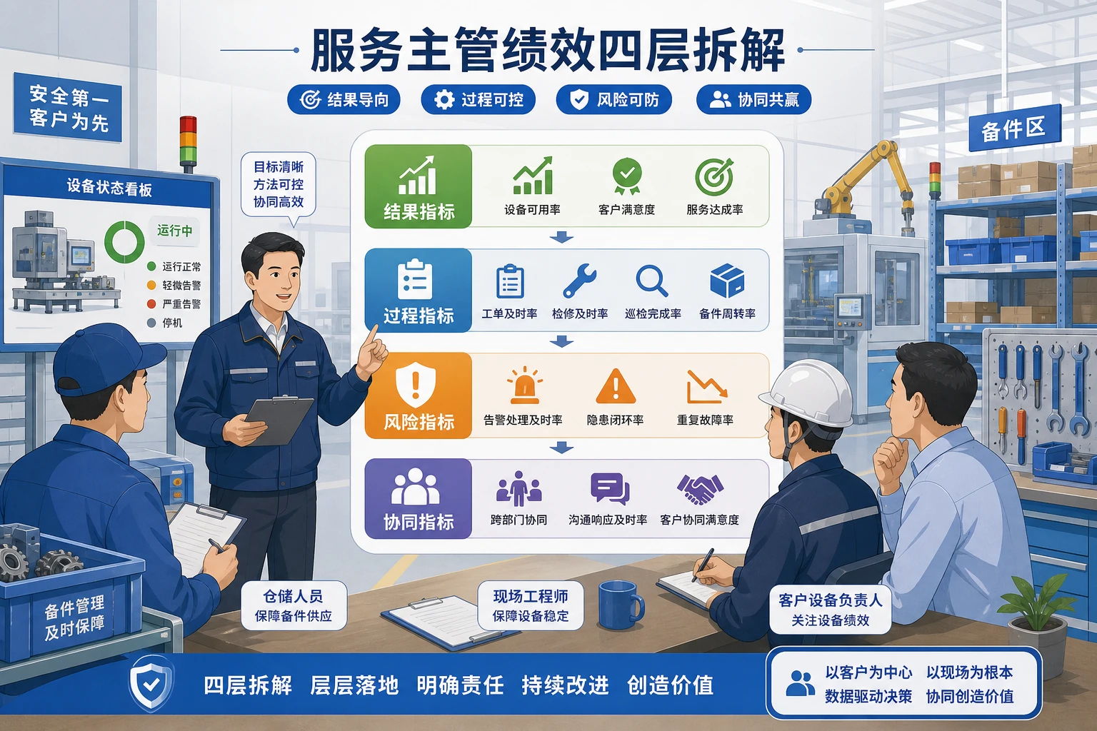 2026年驻厂保障合约下服务主管绩效与备件周转协同设计
