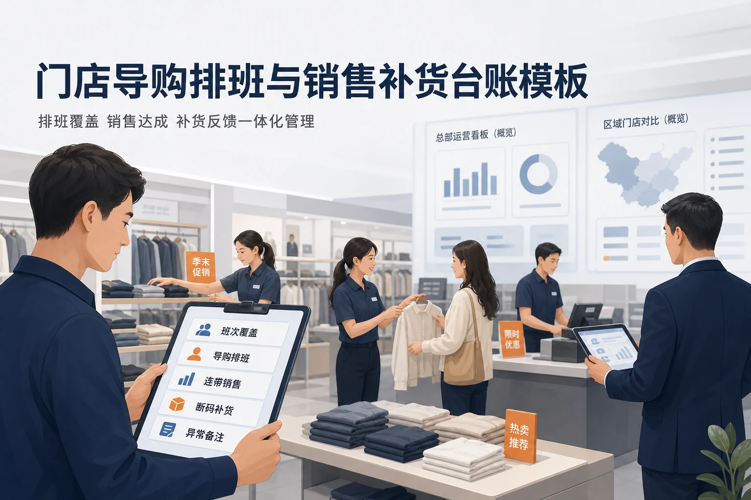 促销常态化下门店导购排班与销售补货台账模板