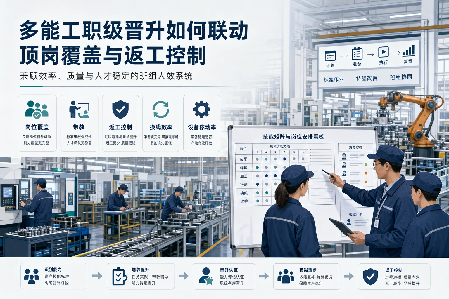 2026年多能工职级晋升如何联动顶岗覆盖与返工控制