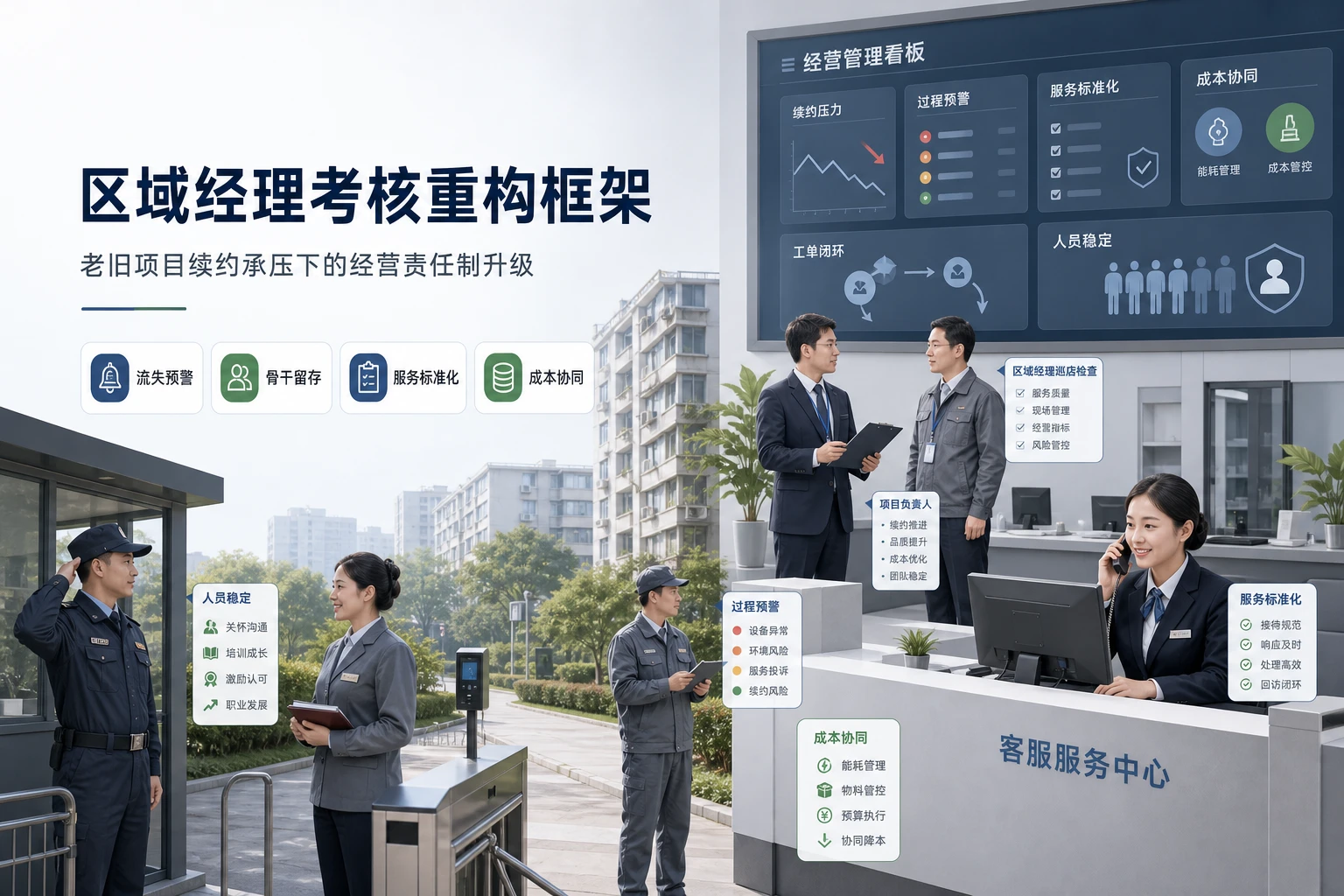 2026年老旧物业项目续约承压下区域经理考核重构框架