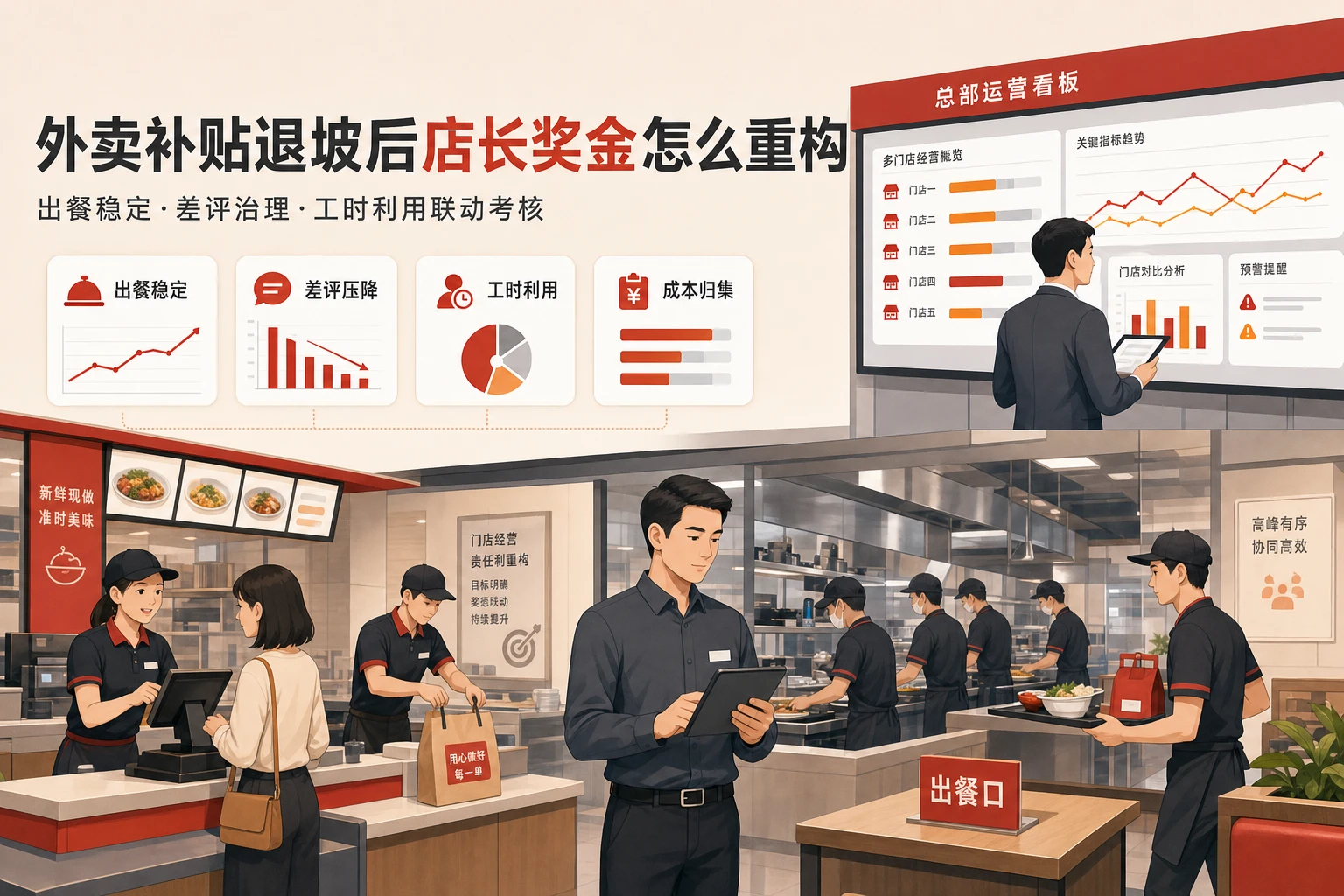 2026年外卖补贴退坡后连锁餐饮店长奖金怎么重构
