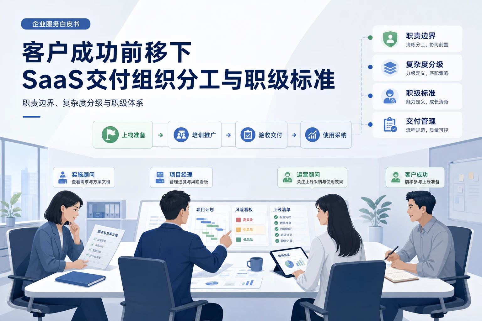 客户成功前移下SaaS交付组织分工与职级标准（2026年版）