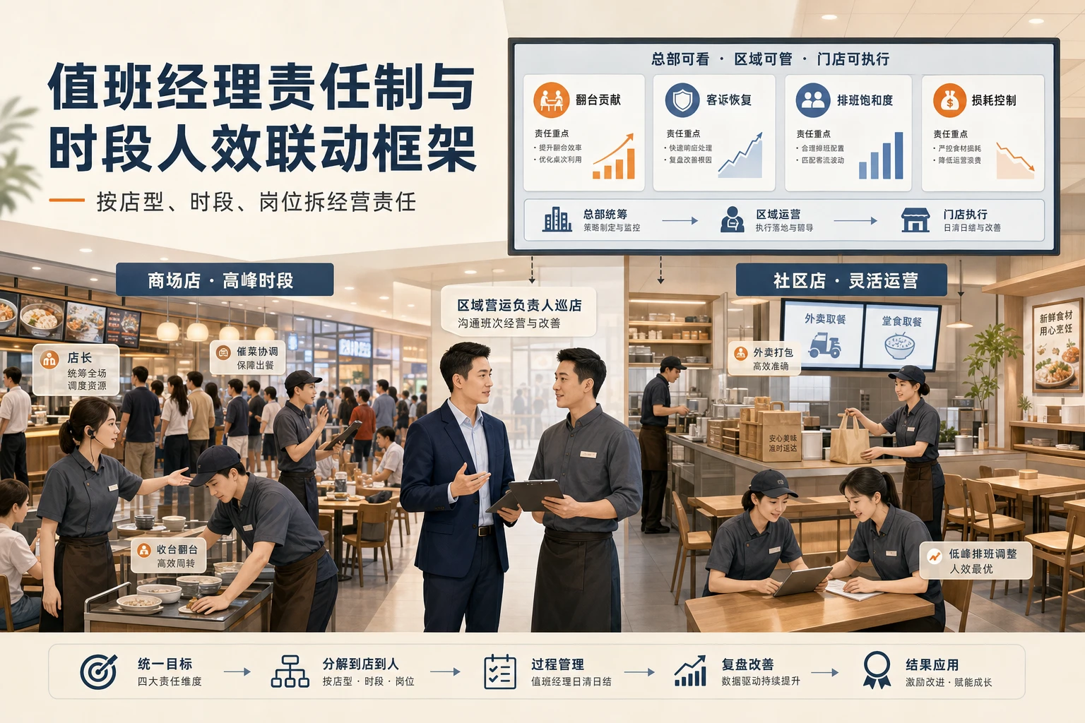 2026年连锁餐饮值班经理责任制与时段人效联动框架