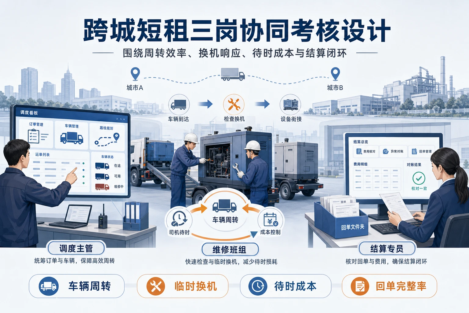 跨城短租占比上升后设备租赁三岗协同考核设计（2026年版）