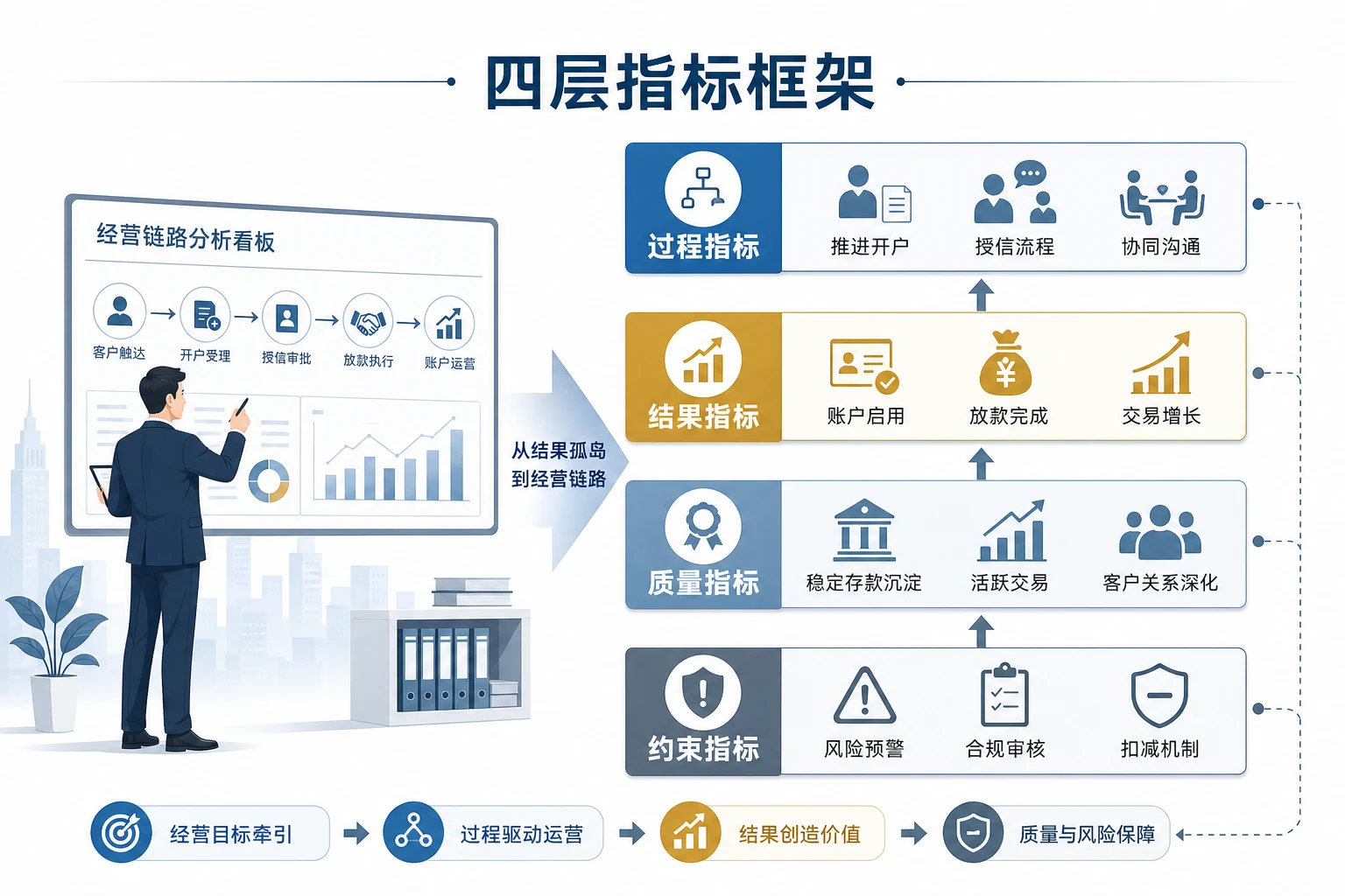 普惠授信结算协同下对公客户经理考核重构框架