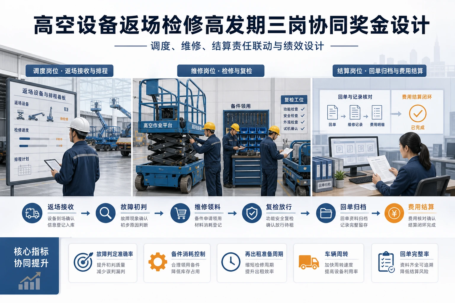 高空设备返场检修高发期三岗协同奖金设计