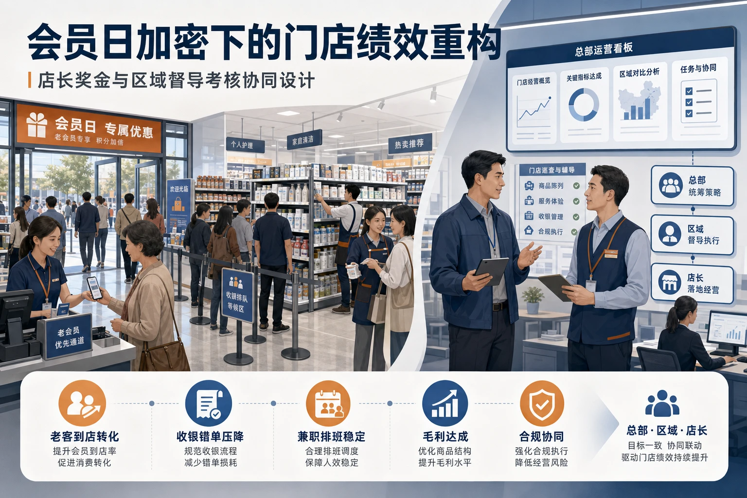 2026年会员日加密后连锁门店店长奖金与区域督导考核设计