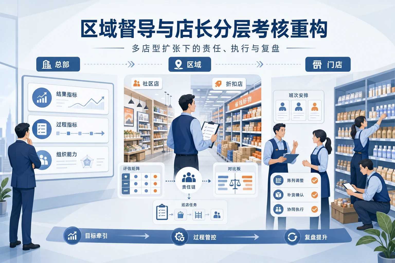 连锁零售区域督导与店长分层考核重构指南