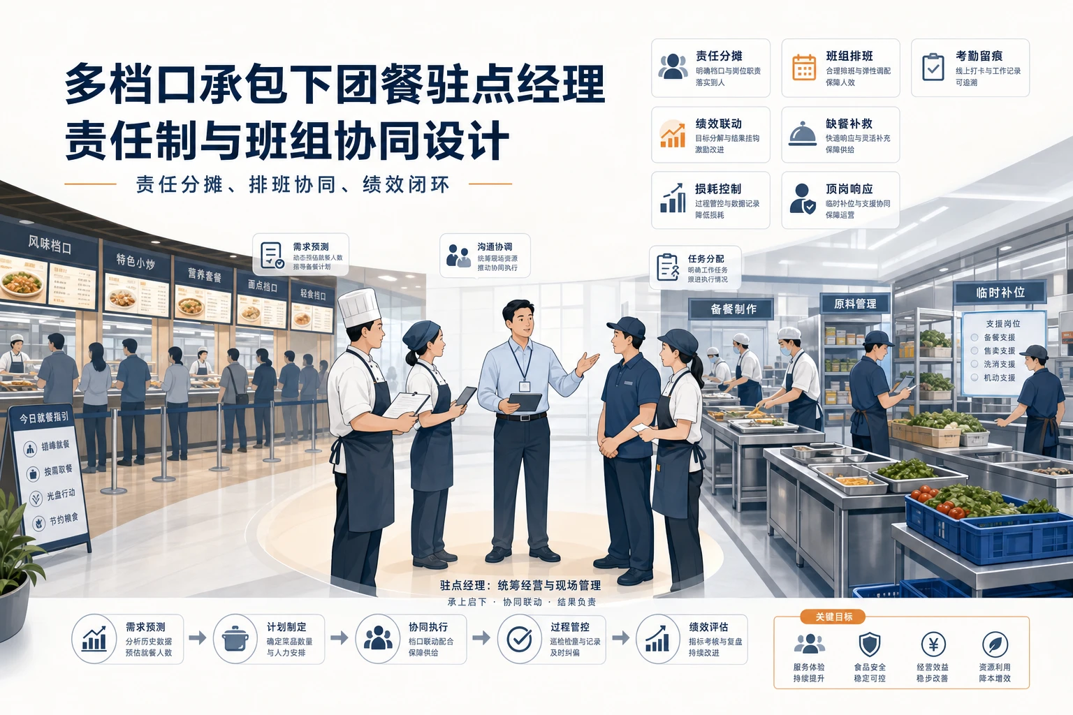 多档口承包下团餐驻点经理责任制与班组协同设计（2026年版）