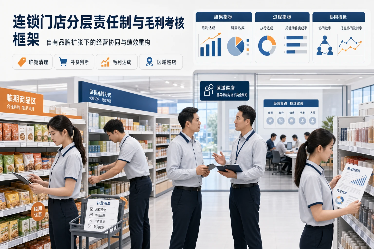 自有品牌扩张下连锁门店分层责任制与毛利考核框架
