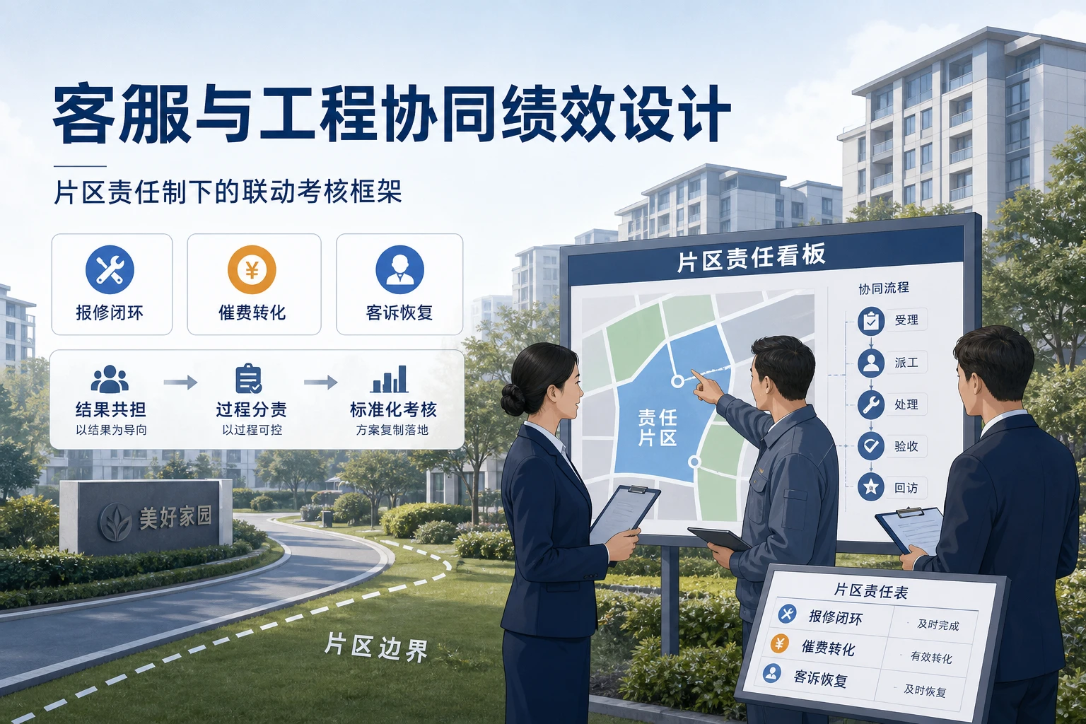 住宅项目片区责任制下客服与工程协同绩效设计