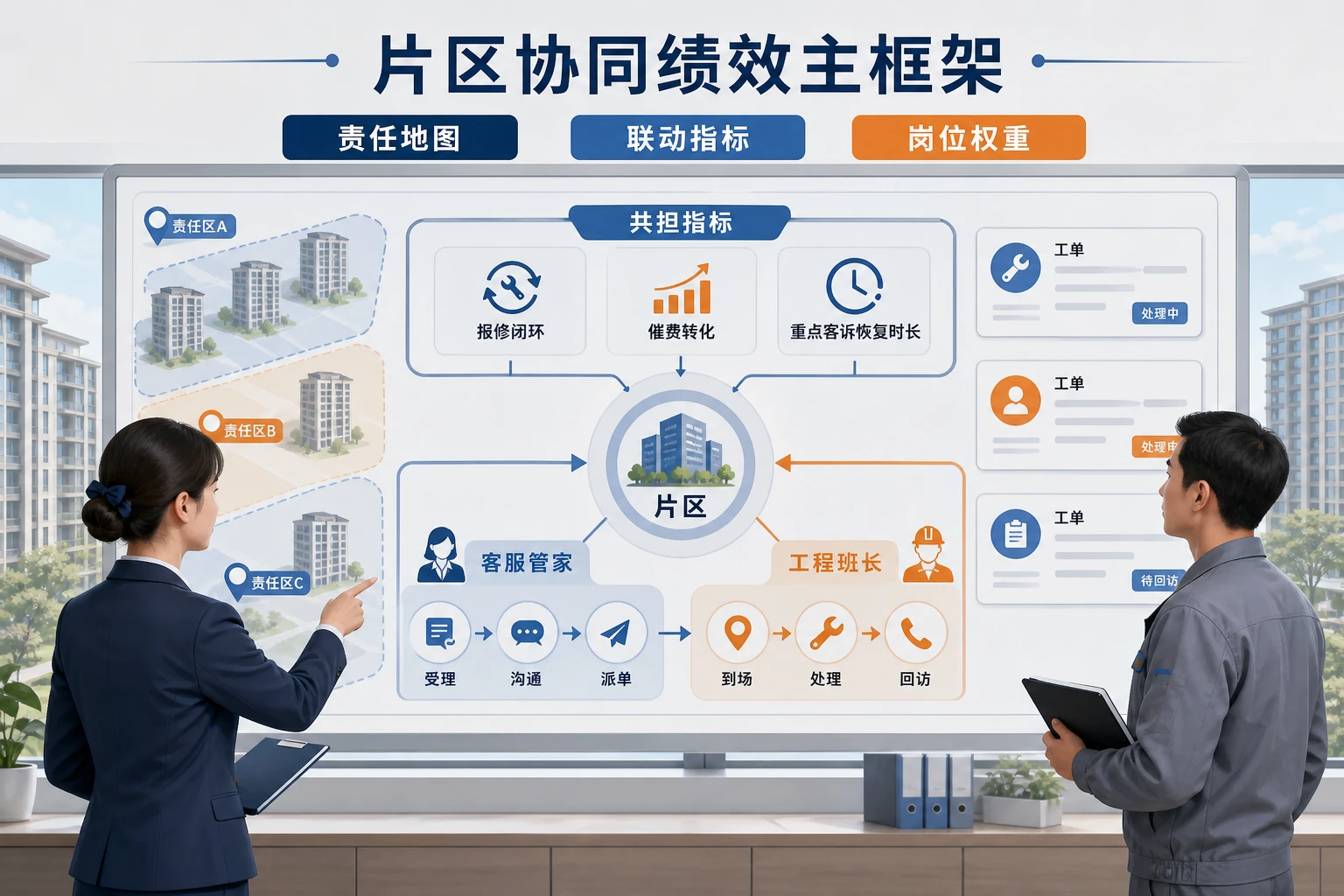 住宅项目片区责任制下客服与工程协同绩效设计