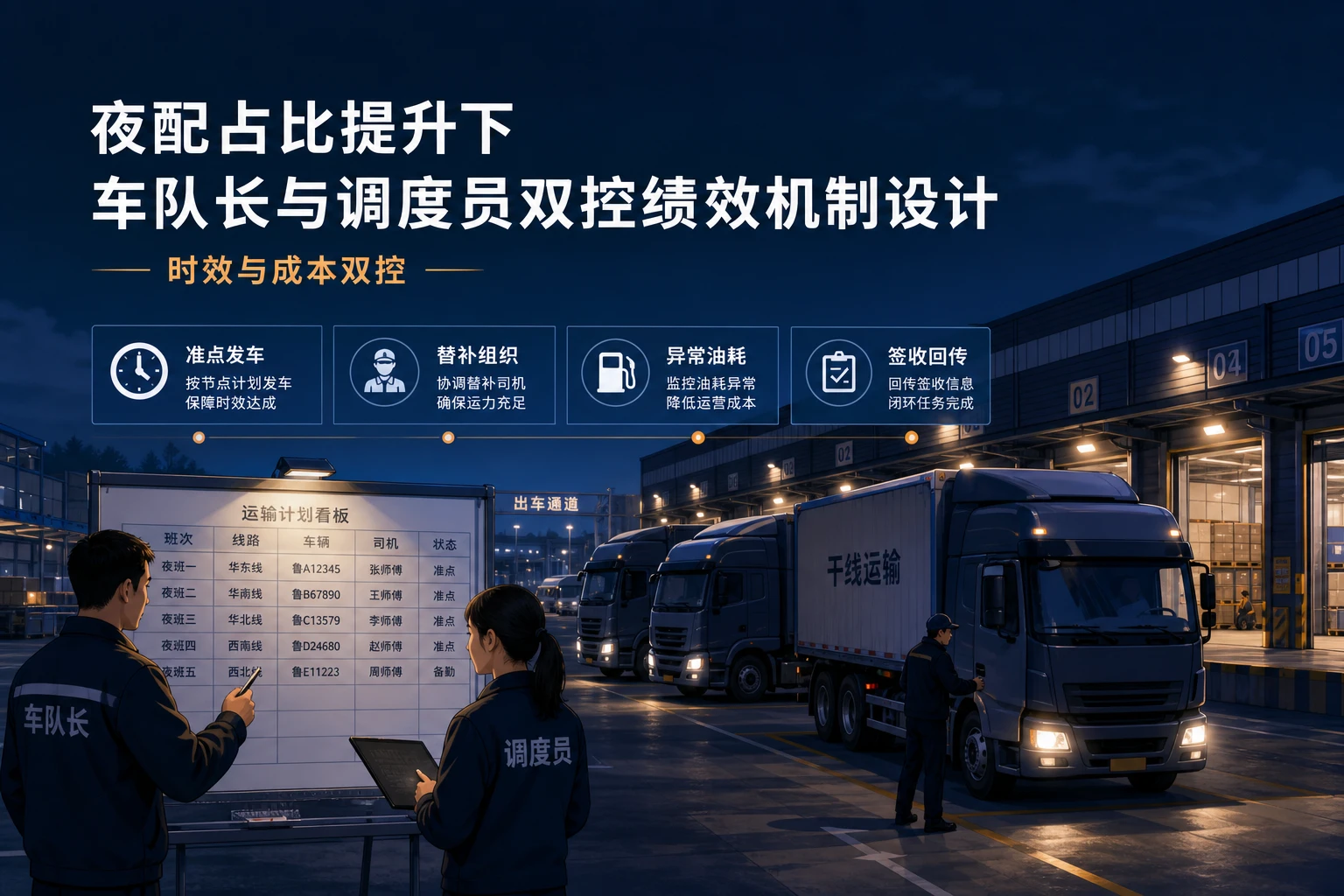 夜配占比提升下车队长与调度员双控绩效机制设计