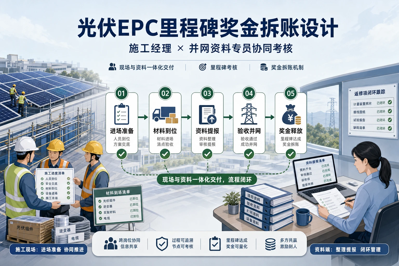 2026年备案窗口收紧下光伏EPC里程碑奖金拆账设计