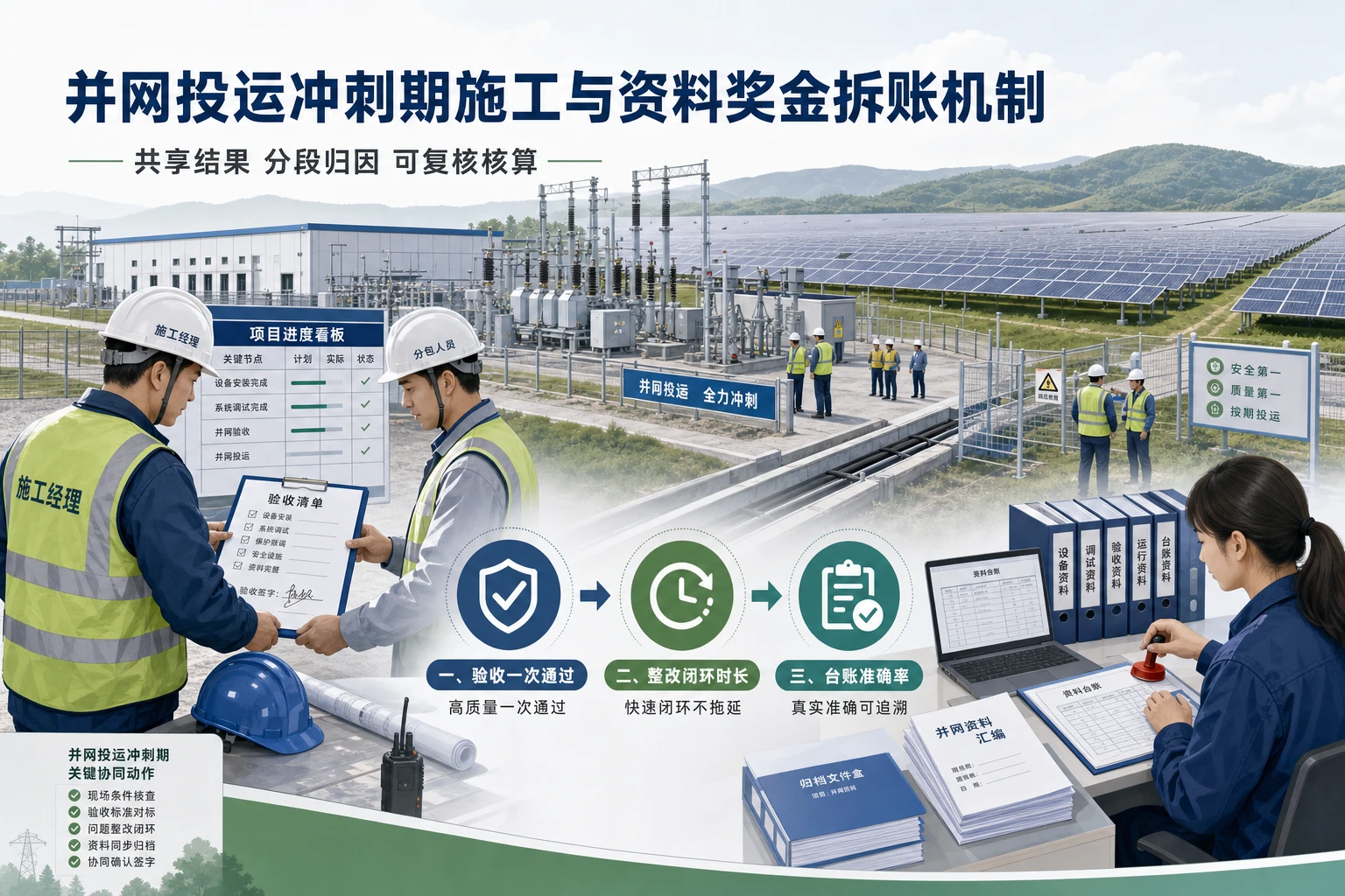 并网投运冲刺期施工与资料奖金拆账机制设计（2026年版）