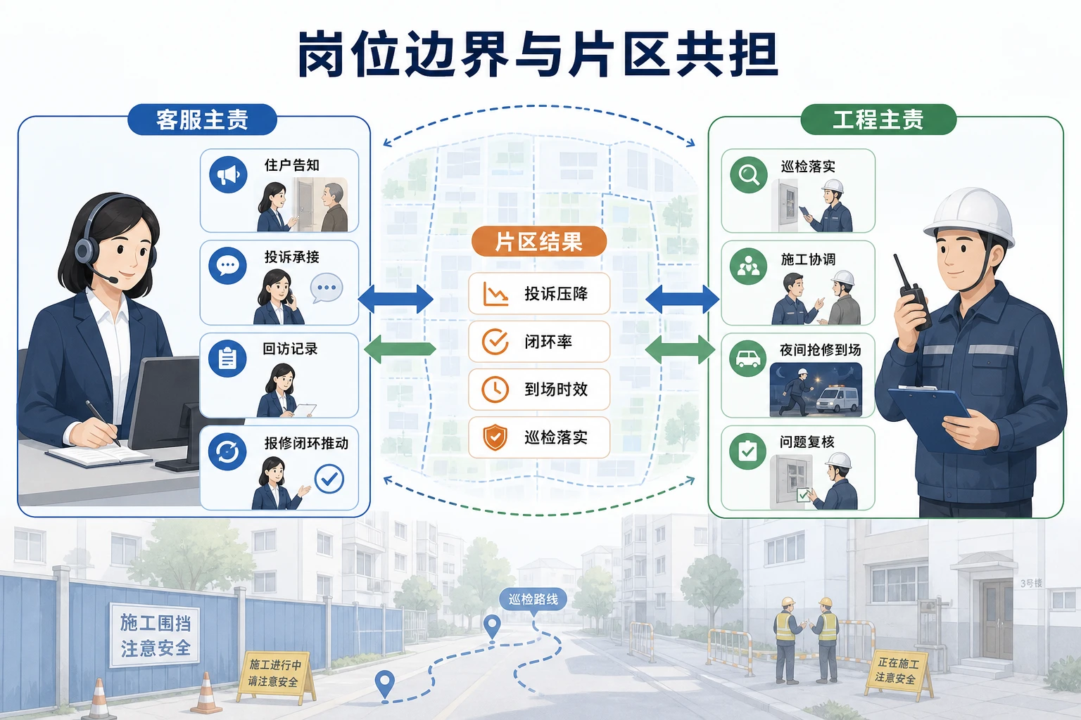 2026年老旧小区改造施工期片区责任制绩效协同设计