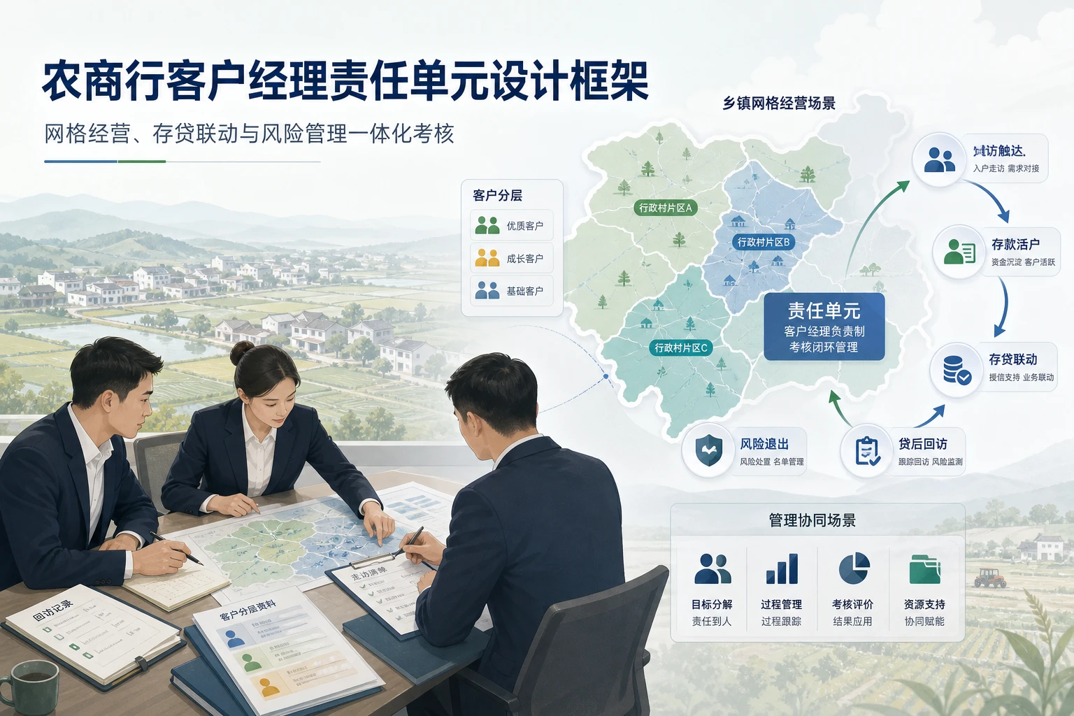 2026年乡镇网格深耕下农商行客户经理责任单元设计框架