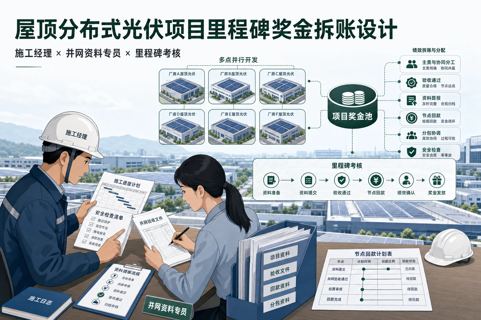 屋顶分布式光伏项目里程碑奖金拆账设计与案例（2026年版）