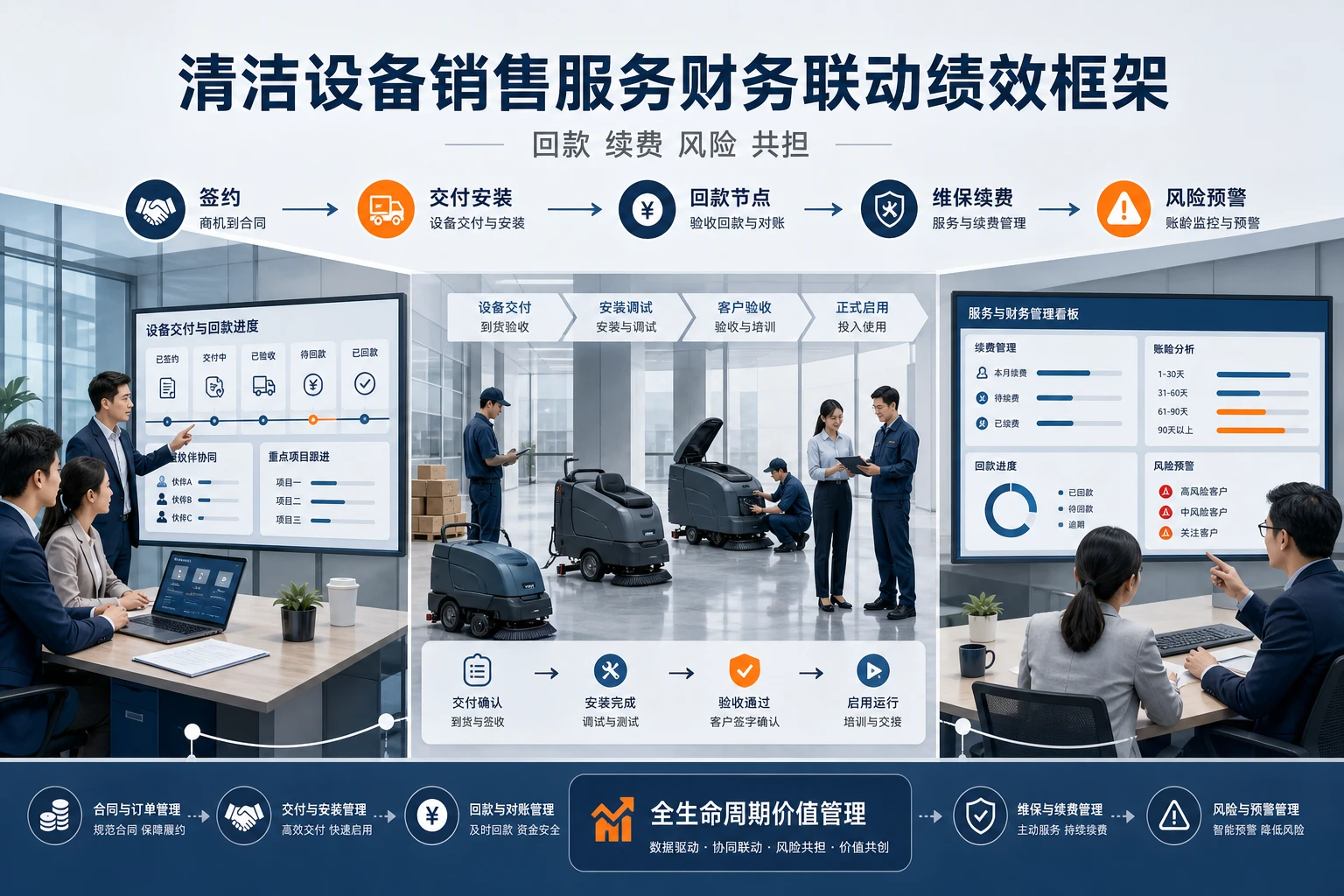 租售并行阶段清洁设备销售服务财务联动绩效框架（2026年版）