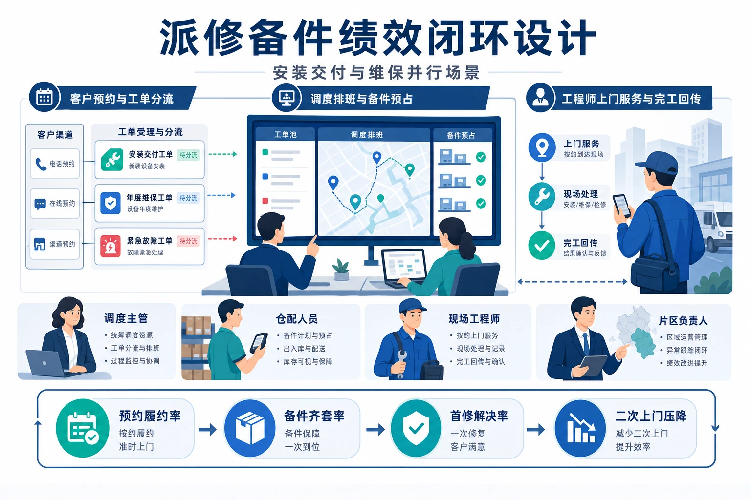 安装交付与维保并行下派修备件绩效闭环设计（2026年版）